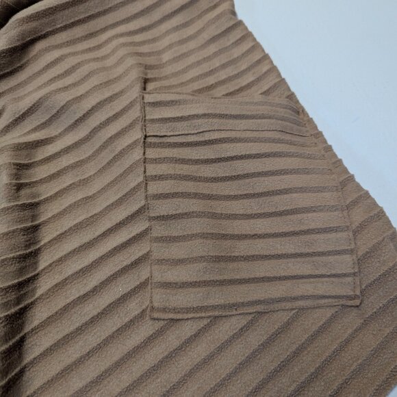 NWT Le Moda Size *S-L Camel Colored Sleeveless Open Cardigan Asymmetrical - Picture 14 of 16